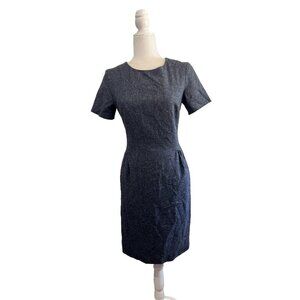 Piazza Sempione Pleated Knee Length Dress Short Sleeve Lined Size 38